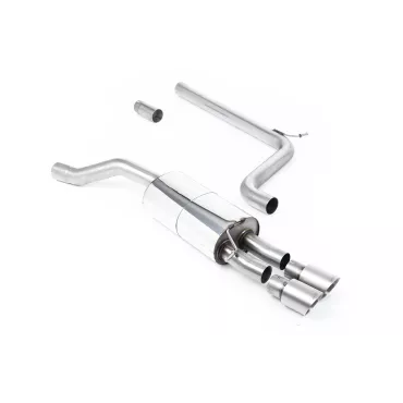 Scarico cat-back Milltek SSXVW558 per Volkswagen Polo GTI 2.0 TSI, terminali GT-90 in titanio