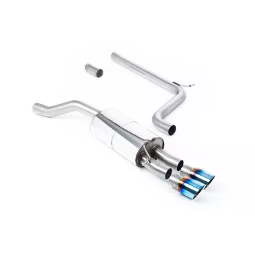 Scarico cat-back Milltek SSXVW559 per Volkswagen Polo GTI 2.0 TSI, terminali GT-90 in titanio bruciato