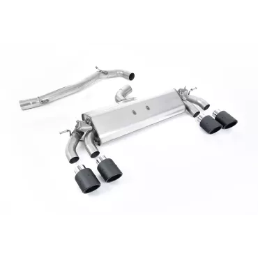 Scarico cat-back Milltek SSXVW582 per Volkswagen Golf, terminali Jet-100 in carbonio