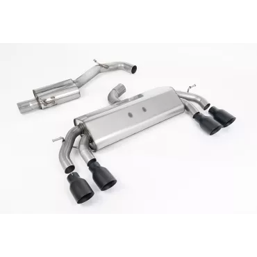Scarico cat-back Milltek SSXVW584 per Volkswagen Golf Mk7.5 R 2.0 TSI 310PS, terminali GT-100 neri