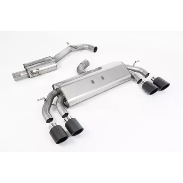 Scarico cat-back Milltek SSXVW587 per Volkswagen Golf Mk7.5 R 2.0 TSI 310PS, terminali Jet-100 in carbonio