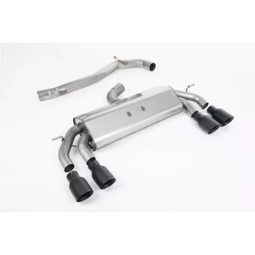 Scarico cat-back Milltek SSXVW588 per Volkswagen Golf Mk7.5 R 2.0 TSI 310PS, terminali GT-100 neri