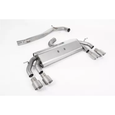 Scarico cat-back Milltek SSXVW589 per Volkswagen Golf Mk7.5 R 2.0 TSI 310PS, terminali GT-100 in titanio