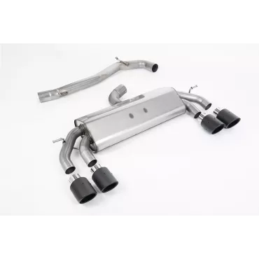 Scarico cat-back Milltek SSXVW591 per Volkswagen Golf Mk7.5 R 2.0 TSI 310PS, terminali Jet-100 in carbonio