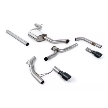 Scarico cat-back Milltek SSXVW604 per Volkswagen Jetta Mk7 GLi 2.0T, terminali GT-100 neri