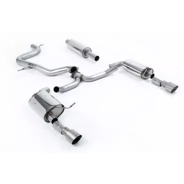 Scarico cat-back Milltek SSXVW610 per Volkswagen Jetta Mk7 GLi 2.0T, terminali GT-100 in titanio