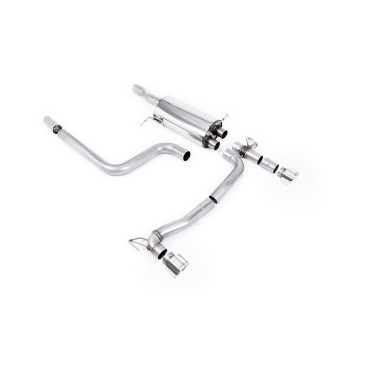 Scarico cat-back Milltek SSXFD356M per Ford Fiesta Mk8 ST 1.5 EcoBoost 200PS, terminali GT-100 lucidi
