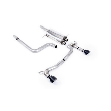 Scarico cat-back Milltek SSXFD357M per Ford Fiesta Mk8 ST 1.5 EcoBoost 200PS, terminali GT-100 neri