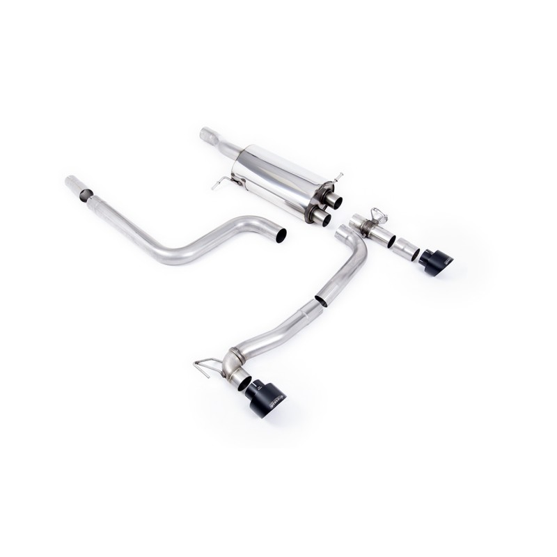 Scarico cat-back Milltek SSXFD357M per Ford Fiesta Mk8 ST 1.5 EcoBoost 200PS, terminali GT-100 neri