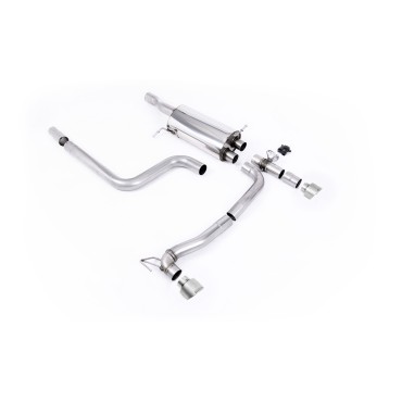 Scarico cat-back Milltek SSXFD365M per Ford Fiesta Mk8 & Mk8.5 ST 1.5 EcoBoost 200PS, terminali GT-100 in titanio