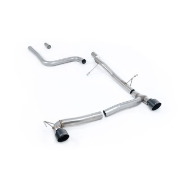 Scarico GPF-back Milltek SSXFD384M per Ford Fiesta Mk8 1.0T EcoBoost ST-Line 3 & 5 Door, terminali GT-100 neri