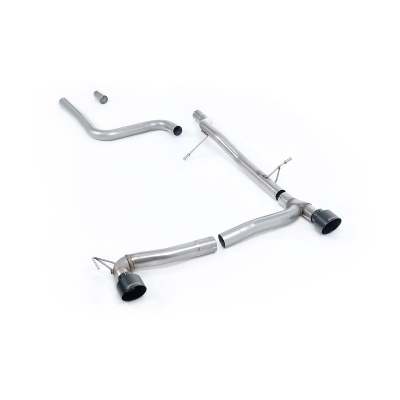 Scarico GPF-back Milltek SSXFD384M per Ford Fiesta Mk8 1.0T EcoBoost ST-Line 3 & 5 Door, terminali GT-100 neri