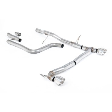Scarico GPF-back Milltek SSXFD405M per Ford Fiesta Mk8 1.0T EcoBoost ST-Line 3 & 5 Door, terminali GT-100 lucidi