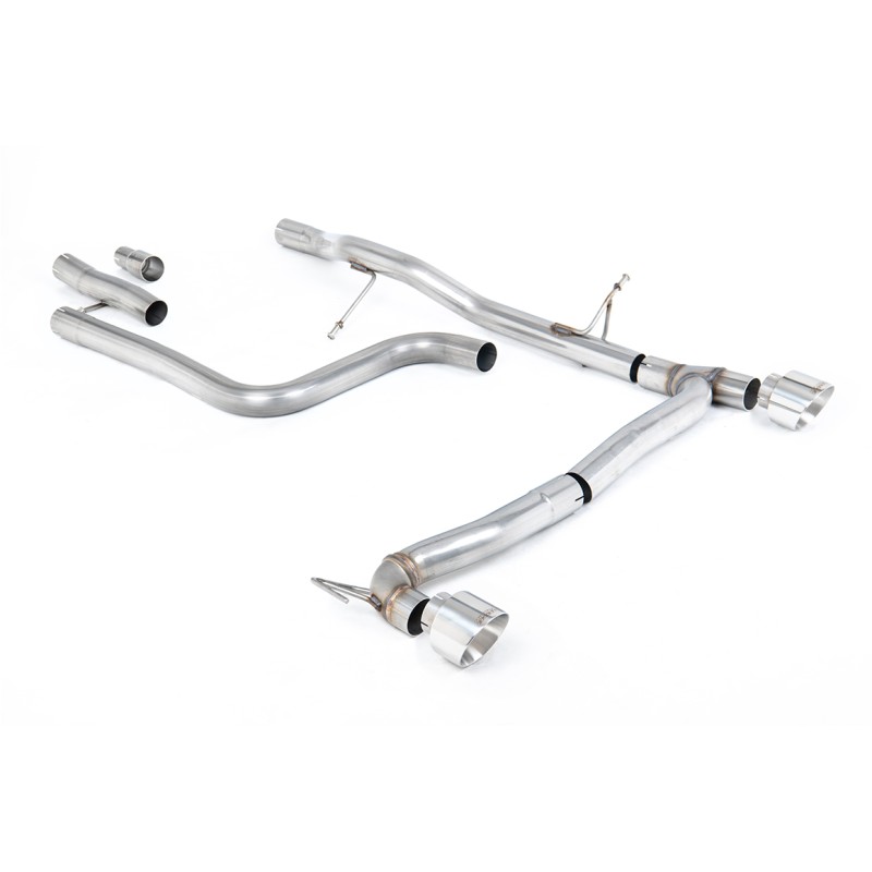 Scarico GPF-back Milltek SSXFD405M per Ford Fiesta Mk8 1.0T EcoBoost ST-Line 3 & 5 Door, terminali GT-100 lucidi