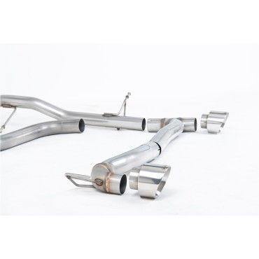 Scarico GPF-back Milltek SSXFD405M per Ford Fiesta Mk8 1.0T EcoBoost ST-Line 3 & 5 Door, terminali GT-100 lucidi