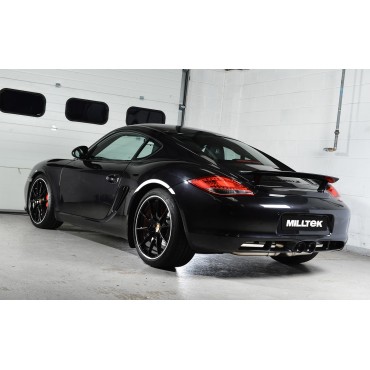 Scarico cat-back Milltek SSXPO215 per Porsche, terminali GT-90 neri