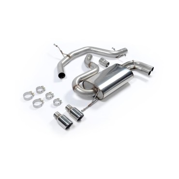Scarico cat-back Milltek SSXVW147N per Seat Leon Cupra 2.0T FSI 240PS, terminali Jet-80 lucidi